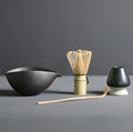 Kit matcha Chashiro 4 pièces coloris noir : bol, fouet chasen, cuillère et support